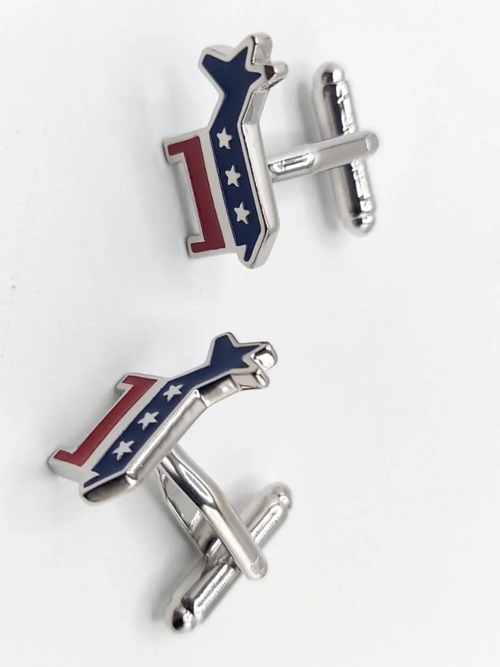 Democrat Party Donkey Cufflinks Links Father's Day Political Novelty Gift USA
